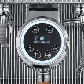 Espressor cu portfiltru Caso Design EspressoGourmet Advanced, 3000 W, 19 bari, 2 l, ULKA, PID, Manometru, Semiprofesionala, Spumare lapte, Otel inoxidabil