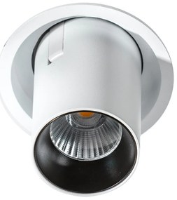 Spot LED dimabil incastrabil, directionabil pentru tavan/plafon LUNA alb/negru
