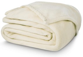 BedTex Pătură din microfibră crem, 150 x 200 cm