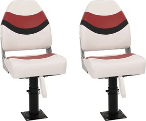 vidaXL Set cu scaun pentru barcă, pliabil, 4 piese, spătar înalt