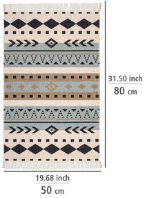 Covoraș baie din bumbac reciclat Wenko Bere, 50 x 80 cm, gri