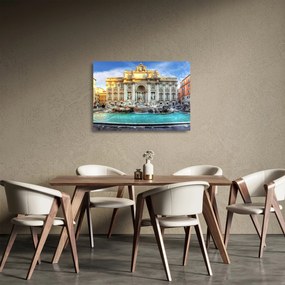 Tablou pe sticlă - Fântâna Trevi (70x50 cm)
