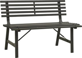 vidaXL Bancă de grădină, negru, 110 cm, oțel
