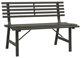 317135 vidaXL Bancă de grădină, negru, 110 cm, oțel