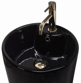 Lavoar Blanka freestanding ceramica sanitara Negru – H85 cm