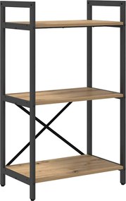 vidaXL Raft pentru cărți Stejar Artizanal 56 x 34 x 96 cm