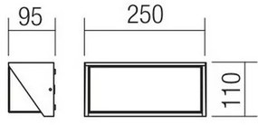 Aplică LED de exterior SPECTRA LED/17W/230V IP54 gri Redo 90238