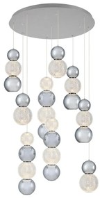 Lustră LED suspendată pe cablu CREMONA LED/51W/230V 3000K crom mat