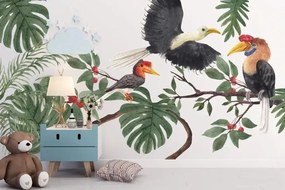 Autocolant pentru copii păsări în junglă 100 x 200 cm