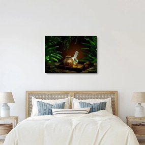 Tablou pe sticlă cu obiectele spa (70x50 cm)