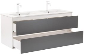 Dulap inferior Vario Forte 120 cu lavoar alb-antracit