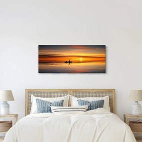 Tablou - cu barca (120x50 cm)