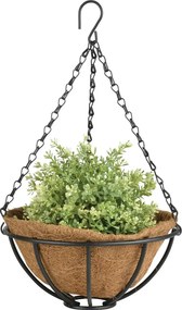 Coș suspendat din metal Esschert Design Flower, ⌀ 25,2 cm