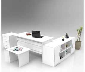 Set mobilier birou Volgenzo 13 (alb). 1107158