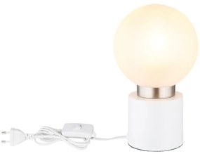 Veioza, lampa de masa design modern Marka alb, nichel, opal