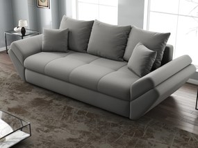 Canapea extensibilă dumonde cu ladă de depozitare si sezut confortabil din spuma high-density, Loana Royal Grey 250x100 cm
