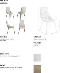 Scaun deosebit design LUX Light grey