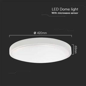 Plafonieră LED cu senzor pentru baie LED/36W/230V 4000K IP44 alb