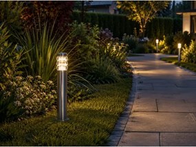 Lampă de exterior LULA 1xE27/60W/230V 45 cm IP44 crom mat