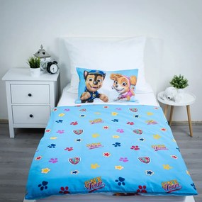 Lenjerie de pat pentru copii din bumbac pentru pătuț 100x135 cm Paw Patrol – Jerry Fabrics