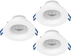 Eglo 902272 - Set 3x corpuri de iluminat LED pentru baie SALABATE, 4,9W/230V, Ø8,8 cm, IP65, alb