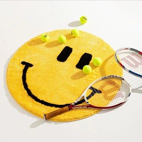 Covoraș de baie galben ø 90 cm Yellow Smile – Foutastic