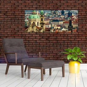 Tablou - Panorama din Praga (120x50 cm)