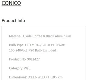 Aplica cu Spot CONICO coffee, NVL-9011427