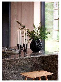 Vază din porțelan Morsø Flame, înălțime 23 cm, negru