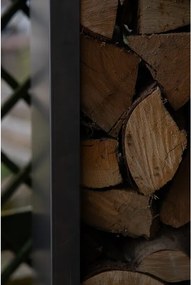 Magazie de lemne Stora pentru grădină 180 x 90 x 40 cm, corten CORGARDEN 1034