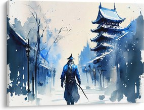 Tablou - Samurai, aquarel (70x50 cm)