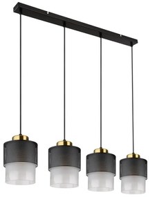 Lustra suspendata OLGA 4L negru/satin