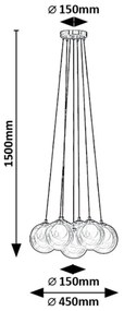 Lustra moderna cu 6 pendule Rosehip