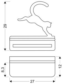 Aplică LED cu raft pentru copii JUMPING CAT LED/5W/230V