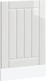 vidaXL Panou pentru mașină spălat vase Lucca Lemn prelucrat alb lucios