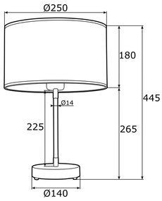 Veioza / Lampa de masa moderna KARIN negru
