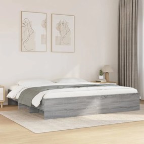 3295637 vidaXL Cadru de pat, gri sonoma, 180x200 cm, lemn prelucrat