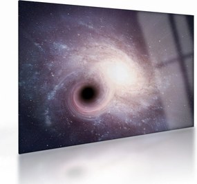 Tablou pe sticlă - Galaxii spiralate (70x50 cm)
