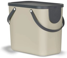 Coș de gunoi maro deschis de reciclat din plastic reciclat 25 l Albula – Rotho