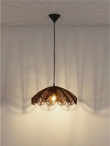 Lustra suspendata stil natural ratan maro FLARE