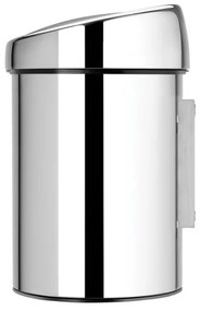 Cos de gunoi Brabantia Touch Bin 647210, 3 L, Deschidere lina si silentioasa, Montare pe perete, Otel inoxidabil lucios, Inox