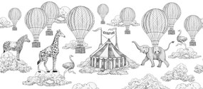 Tapet Circus Horizon, Graphite, Rebel Walls