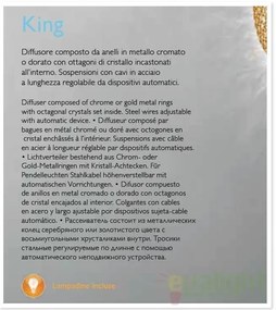 Lustra, Pendul cristal Venezian diam. 65cm KING SP12 ORO 088020