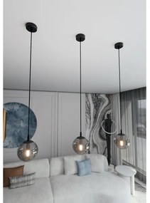 Lustră pe cablu COSMO 1xE14/10W/230V d. 14 cm negru/gri