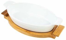 Tavă de copt pe suport Florina Modeno, ceramică, 28,5 x 15 cm, S