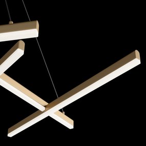 Lustra LED design modern Line auriu mat 3000K