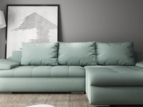 Colțar extensibil dumonde cu ladă de depozitare si sezut confortabil din spuma high-density, Leonardo Enjoy Mint 260x185 cm II