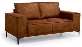 Canapea maro coniac cu tapițerie din imitație de piele 164 cm Copenhagen – Scandic