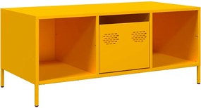 vidaXL Masuta de cafea galben mustar otel laminat la rece