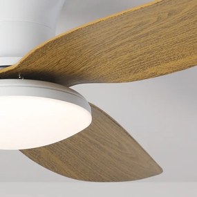 Brilagi LED ventilator tavan dimabil 30W 230V 3000-6500K alb/maro + DO